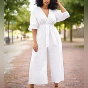 GABRIELLE UNION white jumpsuit